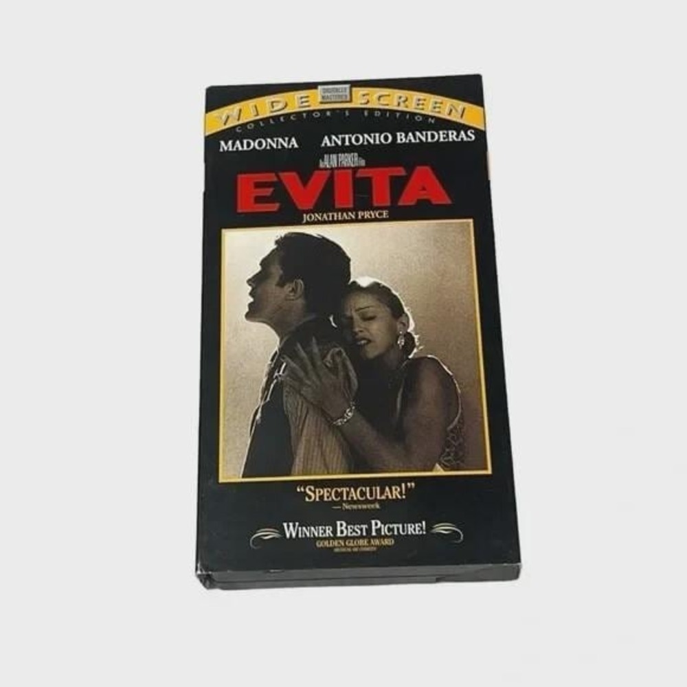 Evita Wide Screen Collectors Edition VHS Madonna Antonio Banderas